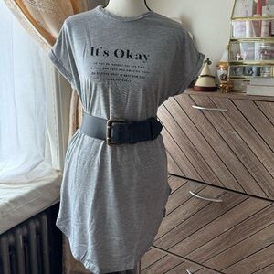 Grey shirt dress